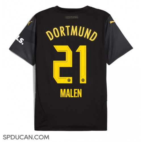 Muški Nogometni Dres Borussia Dortmund Donyell Malen #21 Gostujuci 2024-25 Kratak Rukav